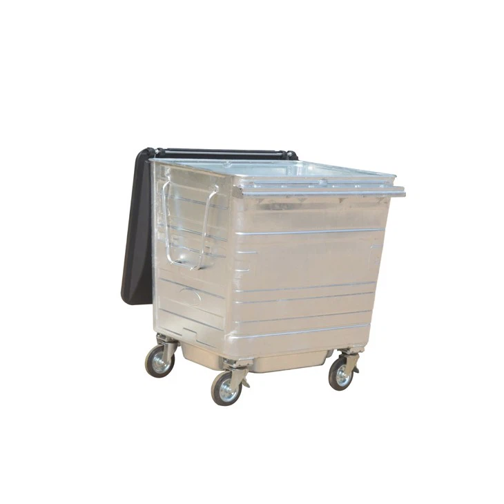 Locking Metal Garbage Can